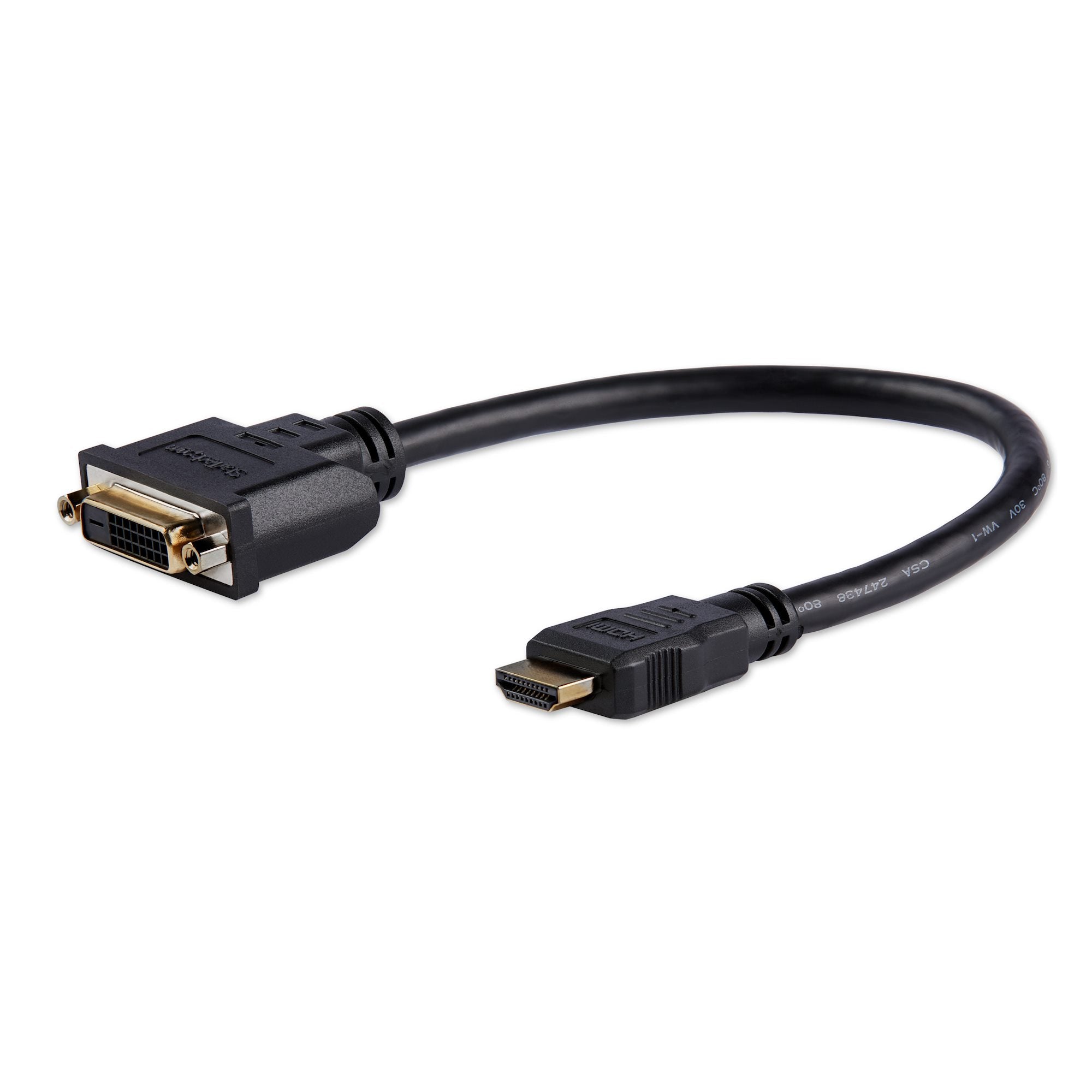 CÂBLE ADAPTATEUR DVI-D A HDMI (8 POUCES)