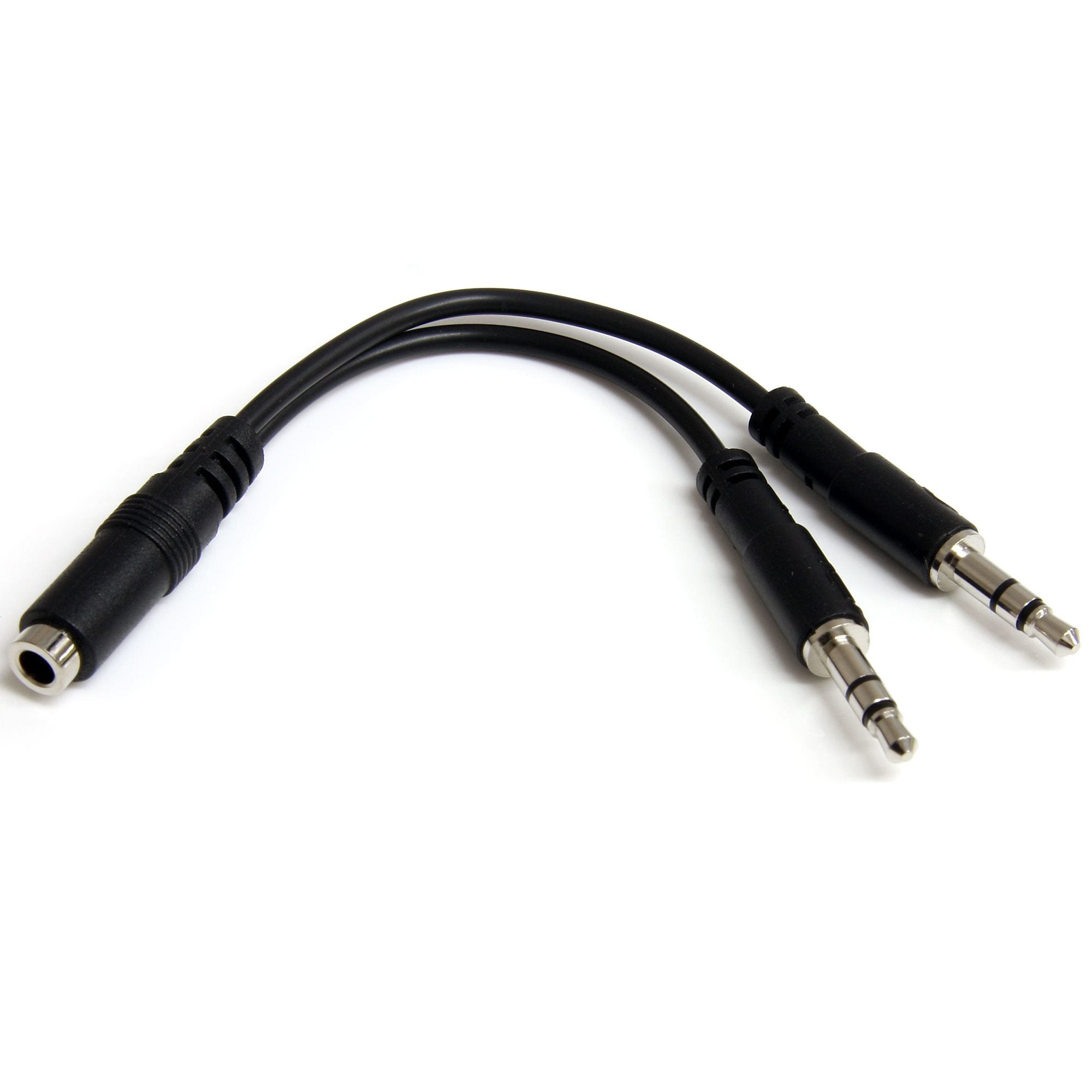 CABLE AUDIO SÉPARATEUR MIC (3.5MM FEMELLE À 2x 3.5MM MALE)