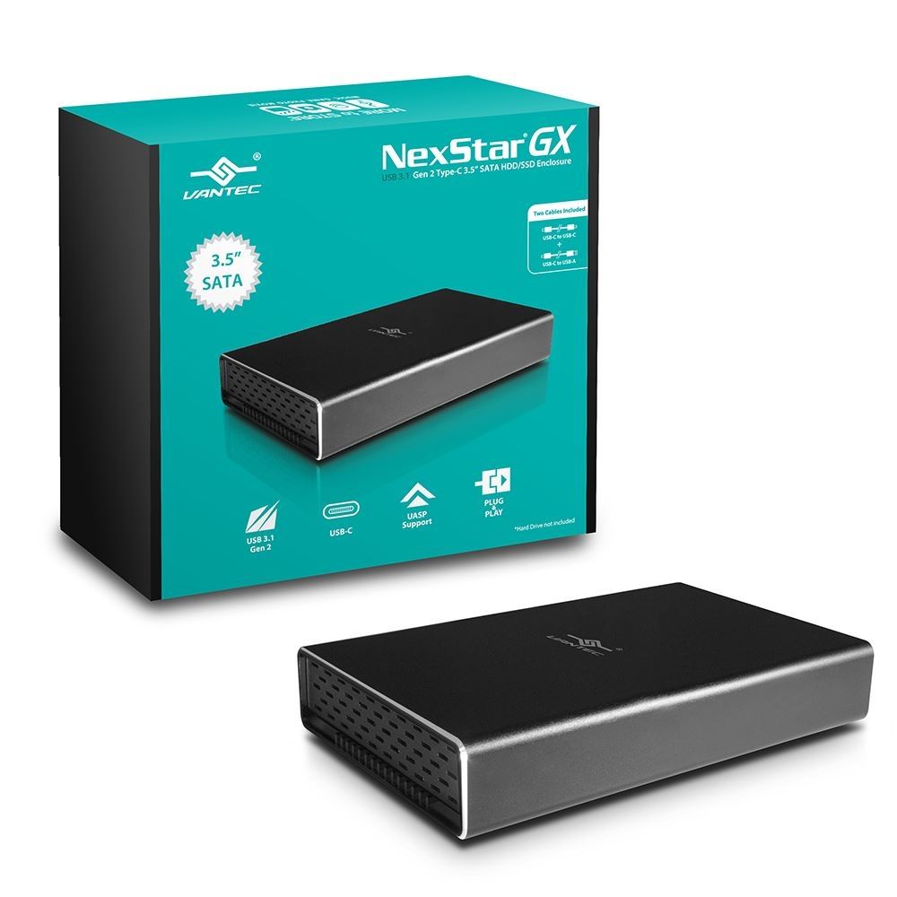 BOITIER EXTERNE VANTEC NEXSTAR GX SATA3 3½ USB3.1 (USB-C, A)