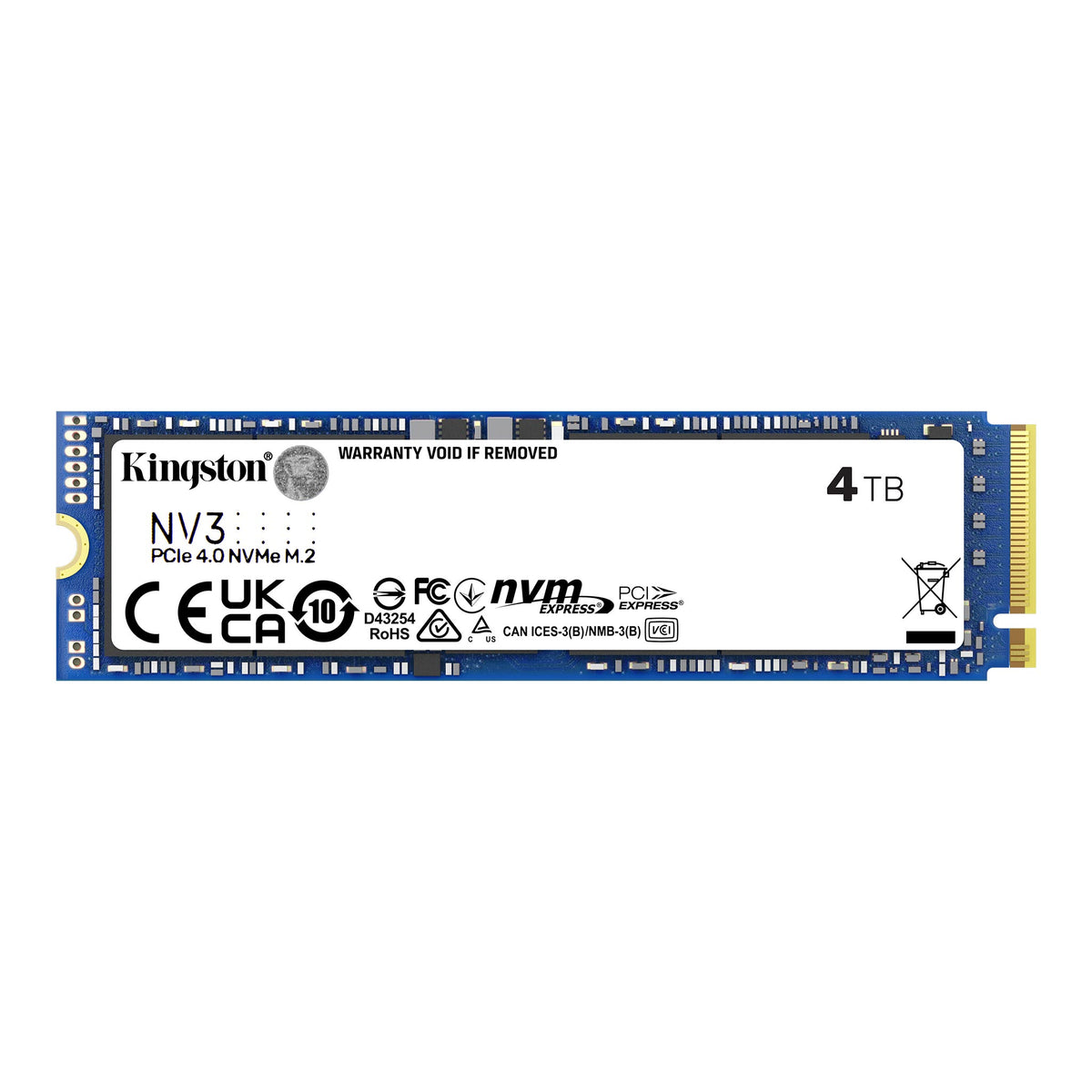 DISQUE DUR SSD KINGSTON 4000 GO SÉRIE NV3 M.2 2280 NVME