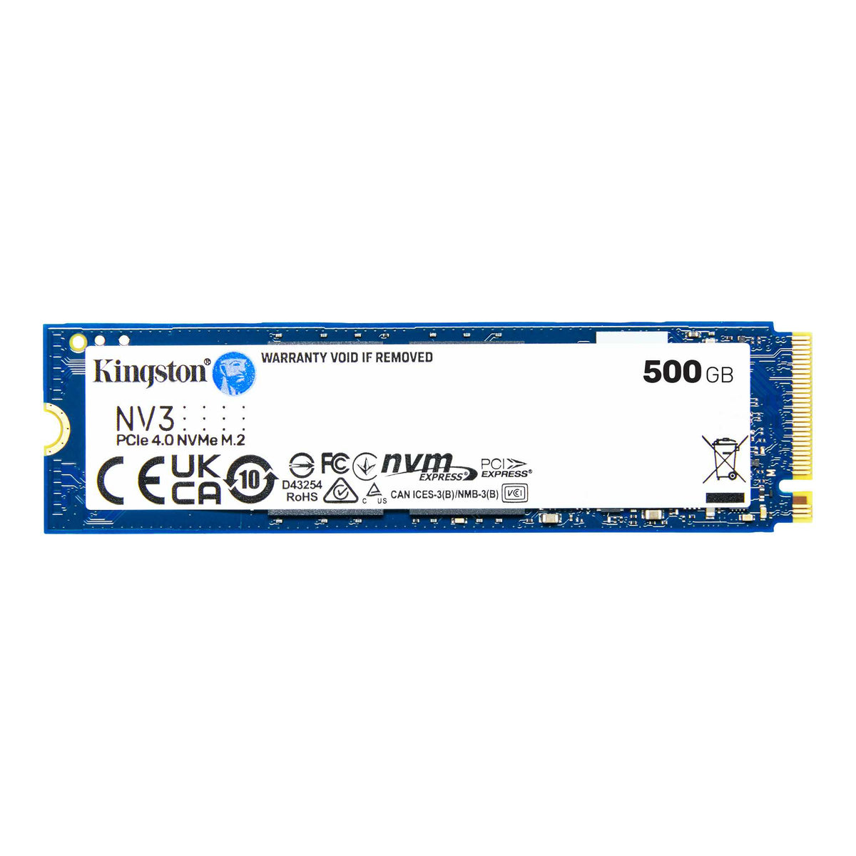 DISQUE DUR SSD KINGSTON 500 GO SÉRIE NV3 M.2 2280 NVME