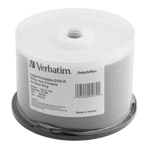VERBATIM DVD-R (4.7GO/16X) SPINDLE DE 50 IMPRIMABLE