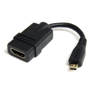CÂBLE ADAPTATEUR MICRO HDMI A HDMI (5 POUCES)