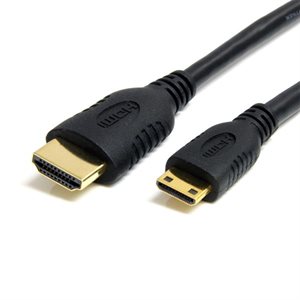 CABLE MINI-HDMI A HDMI DE 1 PIED