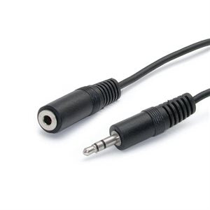 CABLE AUDIO D'EXTENSION 1/8 MALE À 1/8 FEMELE DE 6 PIEDS