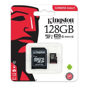 CARTE MÉMOIRE MICRO SDXC KINGSTON 128GO