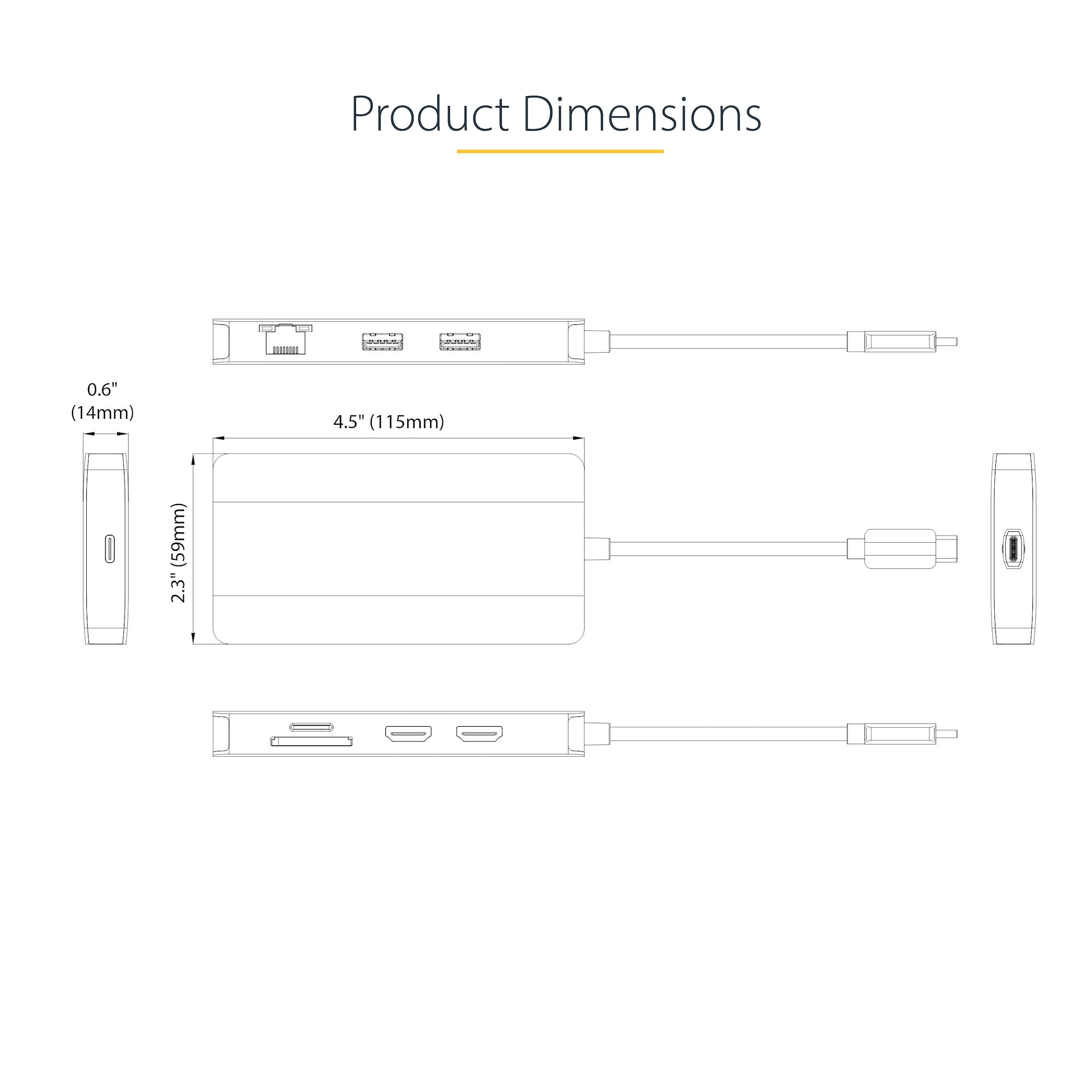 STATION D'ACCUEIL STARTECH (2X HDMI, 2X USB, RJ45, SD, M-SD)