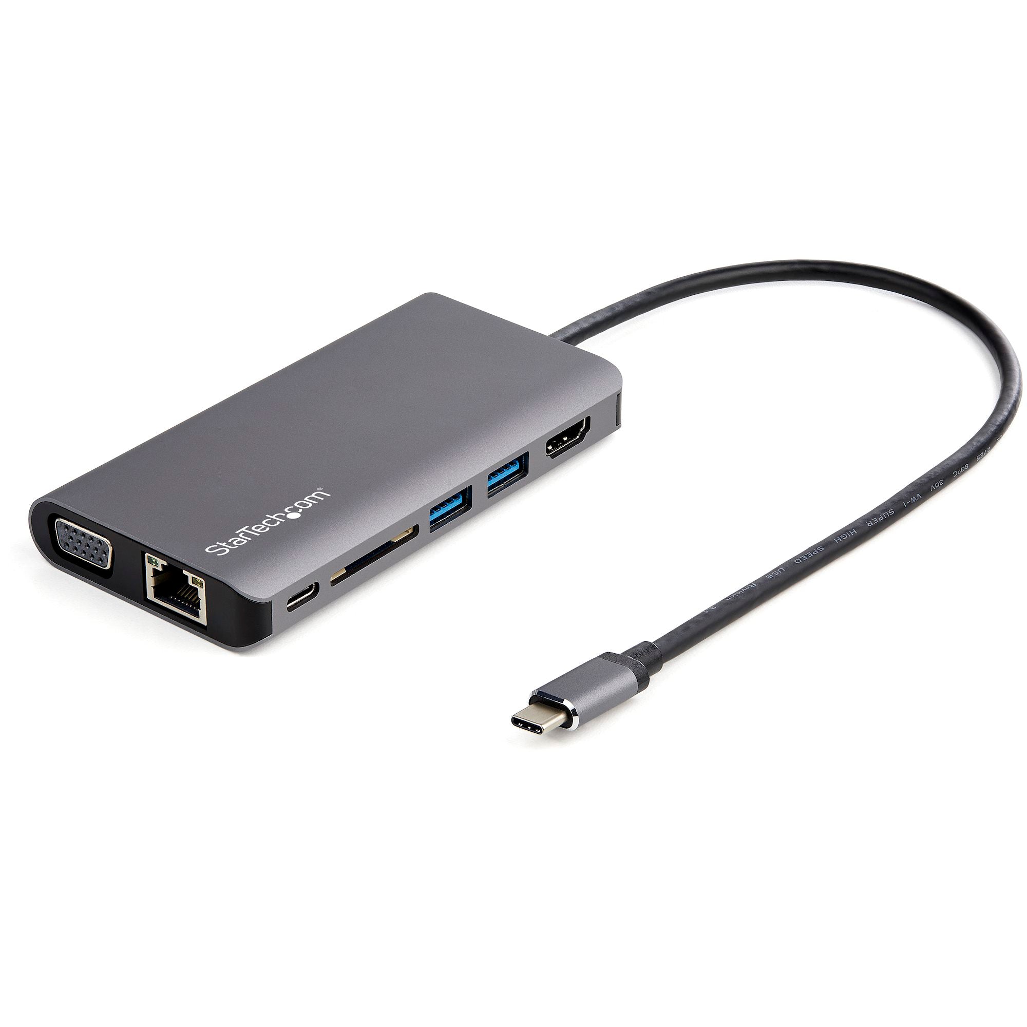 HUB USB-C > USB-A - VGA - SD - HDMI STARTECH 8 PORTS