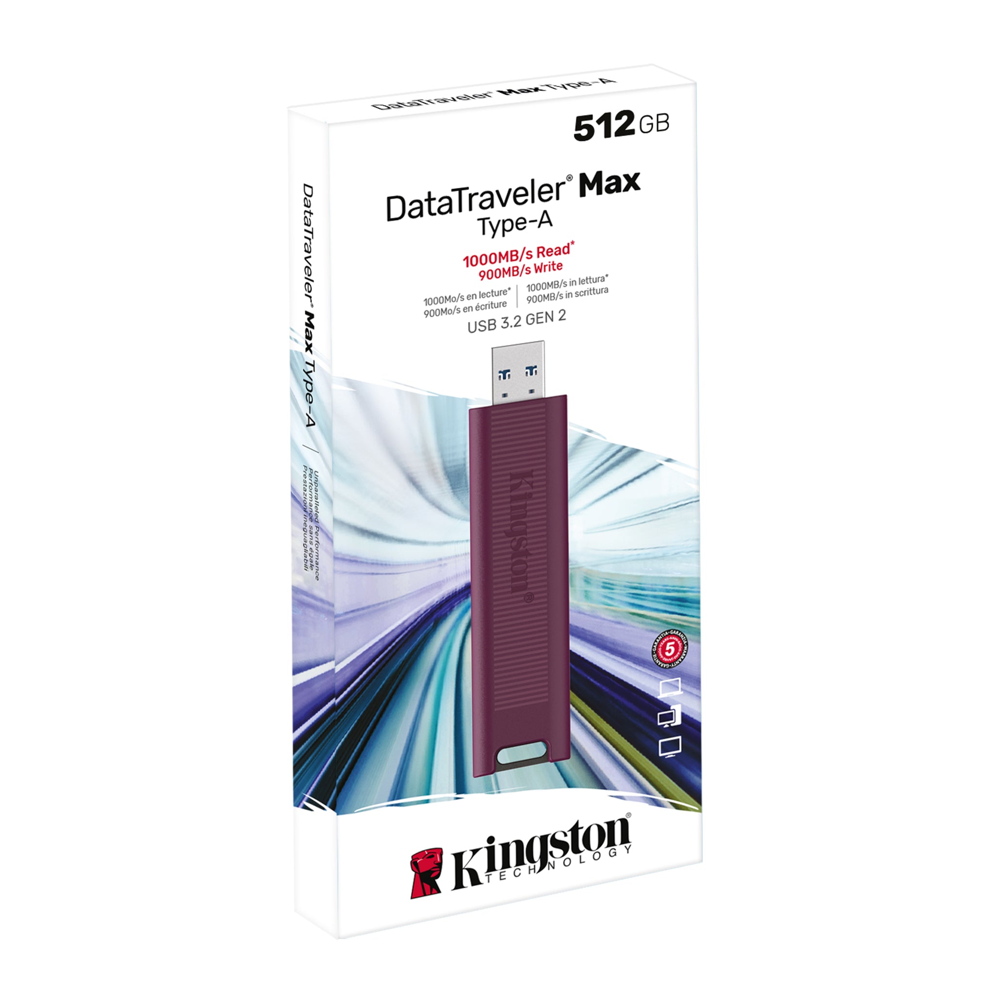 CLÉ KINGSTON 512 GO DATA TRAVELER MAX (USB-A 3.2)