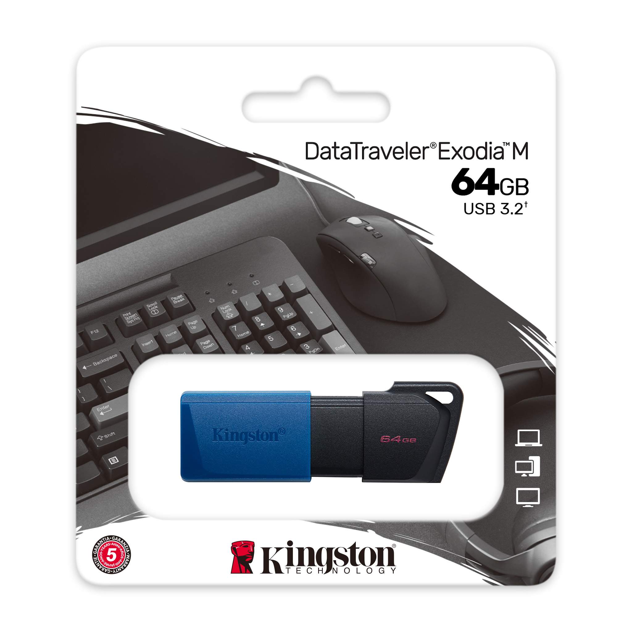 CLÉ KINGSTON 64 GO EXODIA-M (USB 3.2)