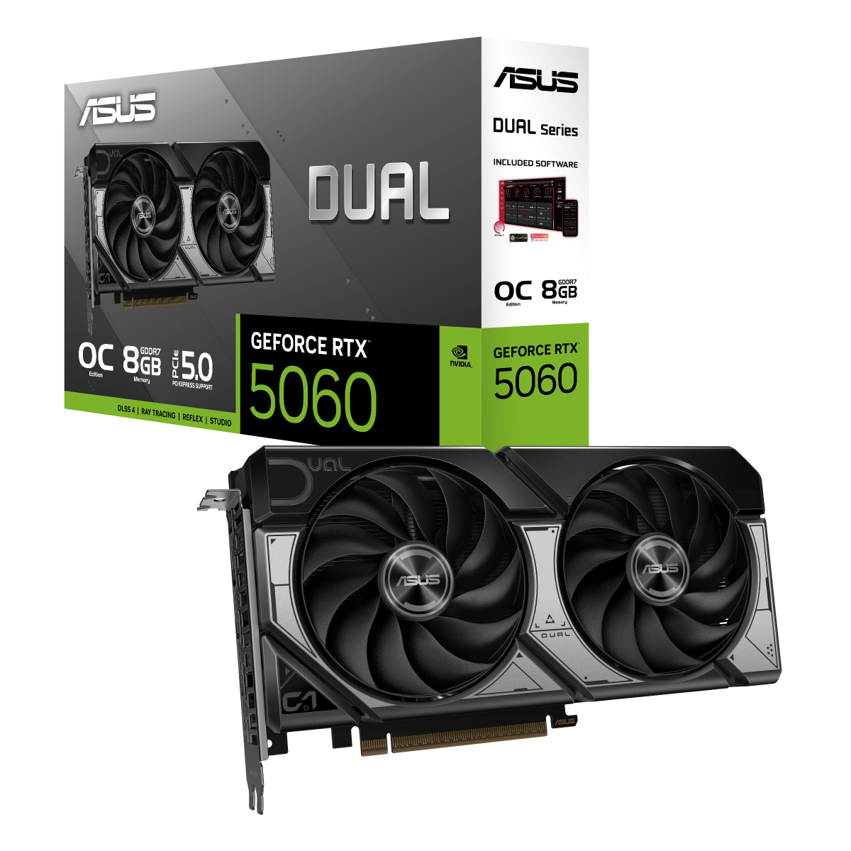 CARTE VIDEO ASUS GEFORCE RTX 5060 8GO (OC / DUAL)