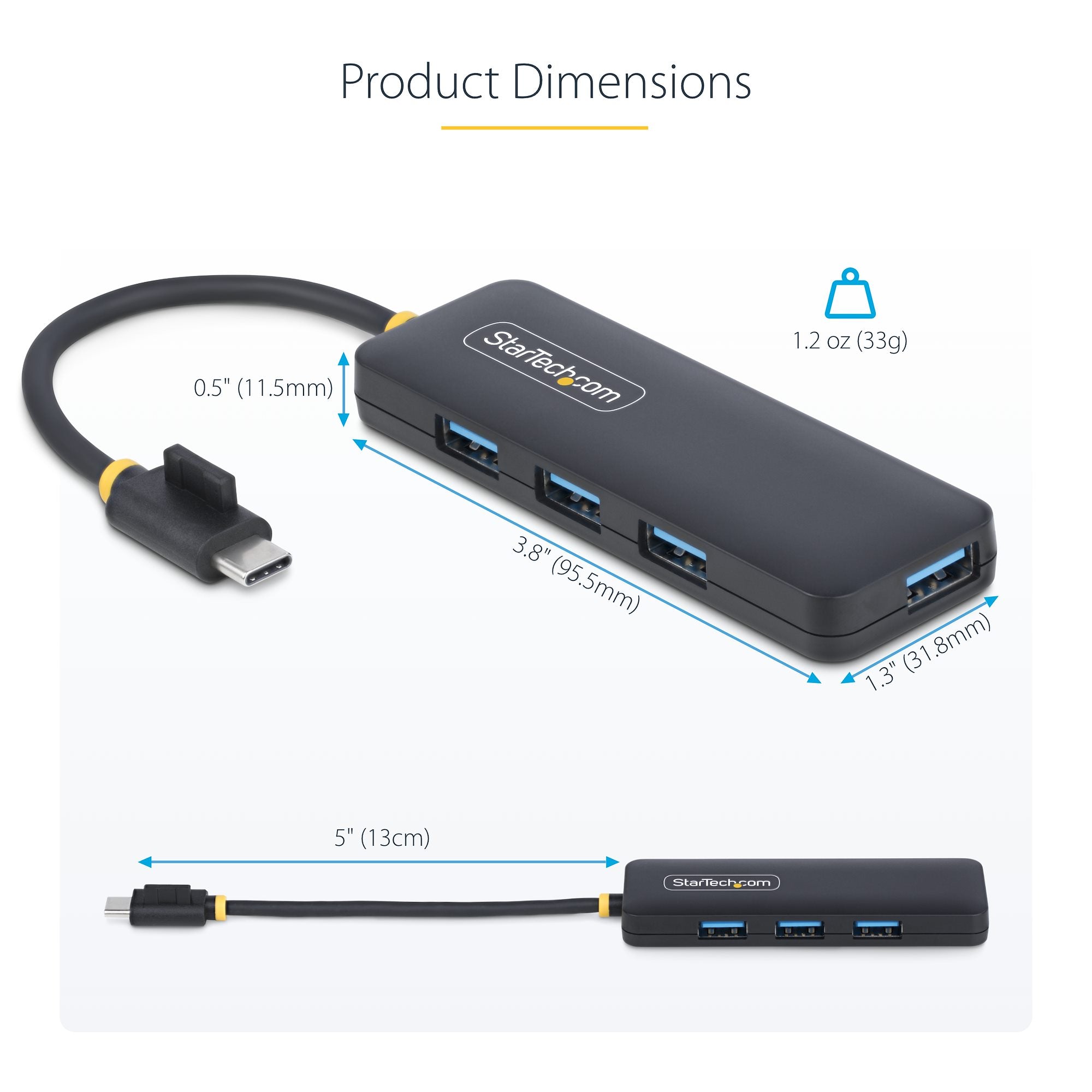 HUB USB-C > USB-A 3.2 STARTECH 4 PORTS (PC/MAC)