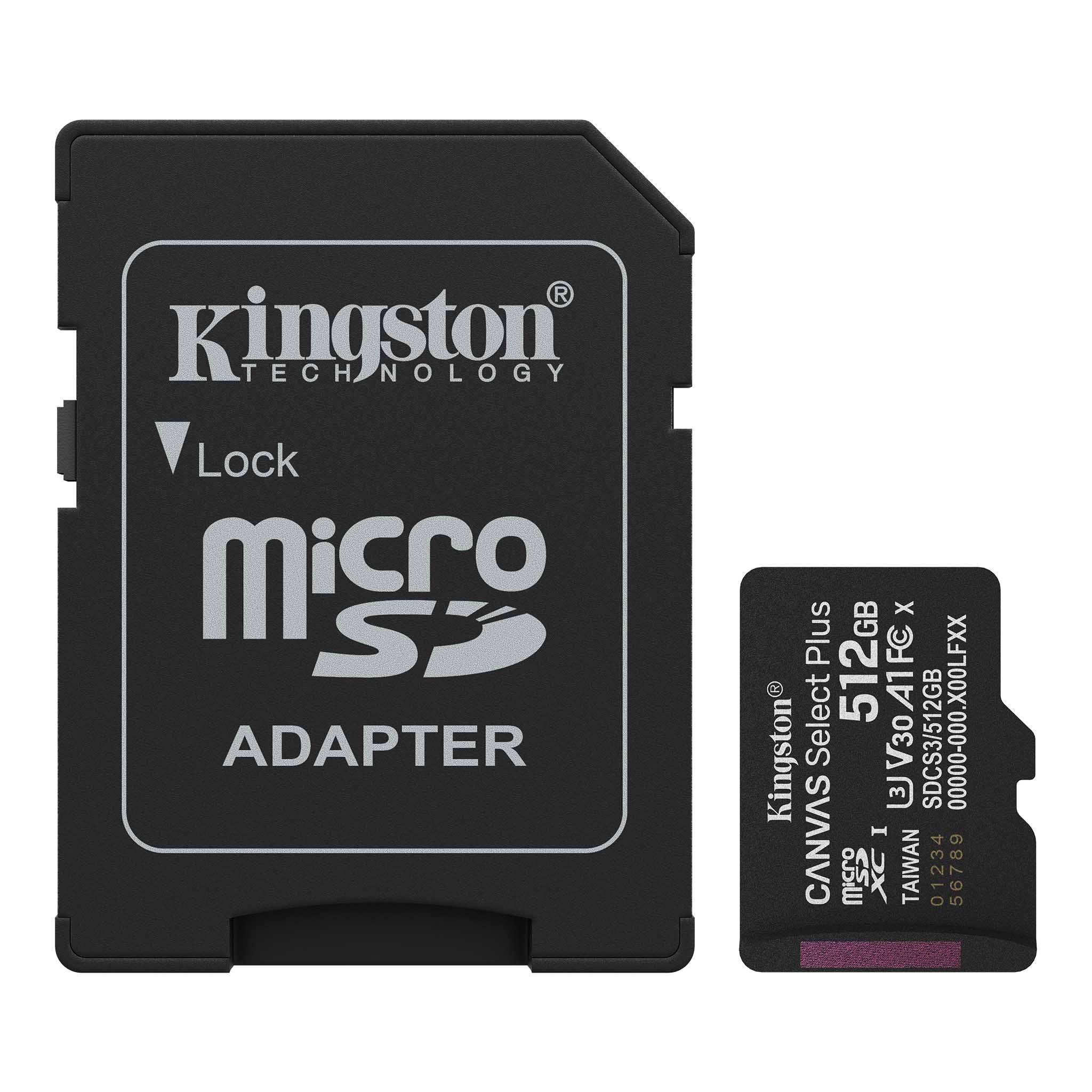 CARTE MÉMOIRE MICRO SDXC KINGSTON 512GO