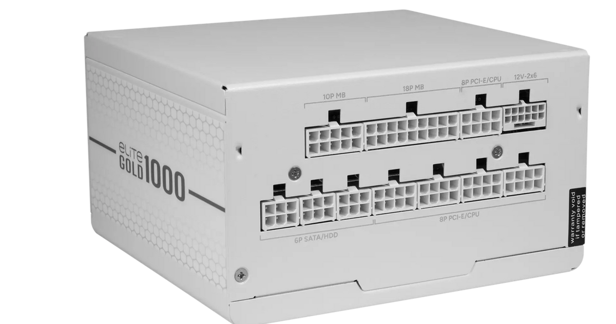 BLOC D'ALIMENTATION CM ELITE 1000W GOLD (F-MODULAIRE, BLANC)