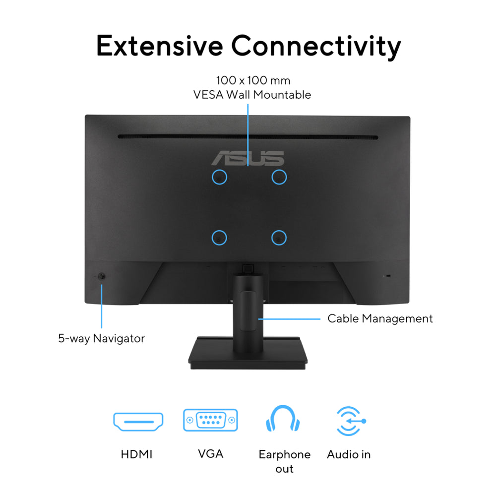 MONITEUR ASUS 23.8PO 120Hz IPS (VGA + HDMI)
