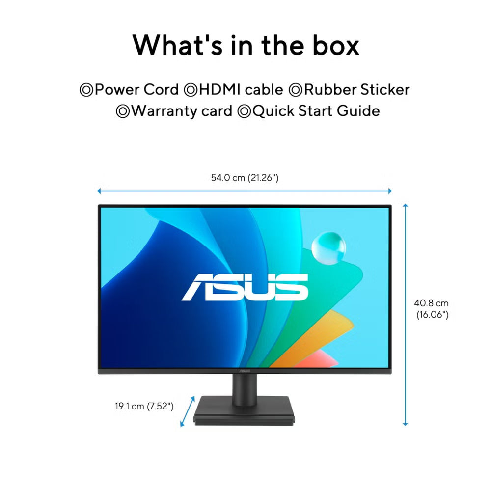 MONITEUR ASUS 23.8PO 120Hz IPS (VGA + HDMI)