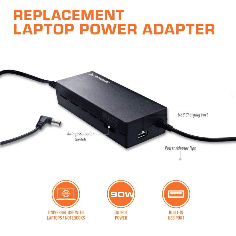 BLOC D'ALIMENTATION UNIV. 90W XTREME POUR PORTABLE