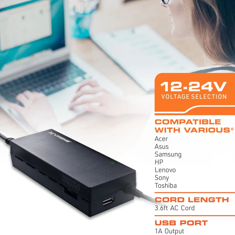 BLOC D'ALIMENTATION UNIV. 90W XTREME POUR PORTABLE
