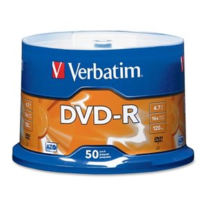VERBATIM DVD-R (4.7GO/16X) SPINDLE DE 50