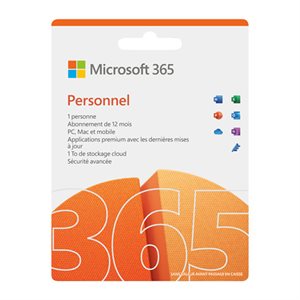 MICROSOFT OFFICE 365 PERSONNEL (PC/MAC) 1 AN / 1 UTIL.